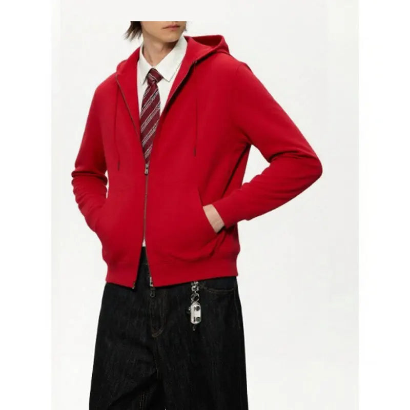 2026 Men's Sweater with Hat Casual Fashion Versatile Long Sleeve Trend Autumn Sports