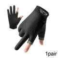 Men Fishing Gloves Women Two Finger Cut Male Touchscreen Angling Anti-Slip Sun-Proof Breathable Cycling Fitness Gloves