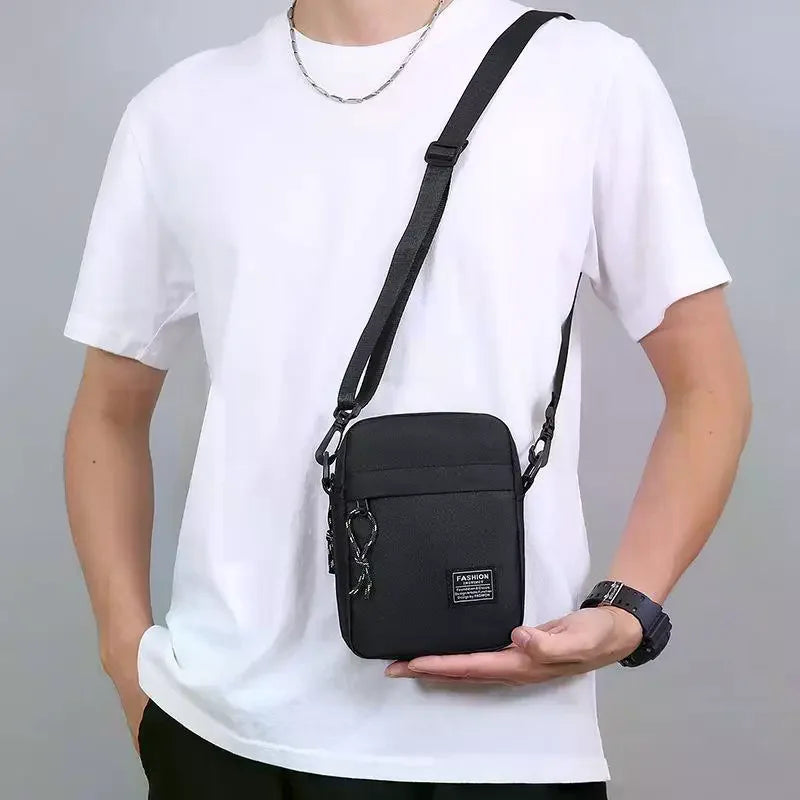 Men's Bag, Available In Single Shoulder Or Cross-body Design, Suitable For Daily Use During School. Made Of Nylon Material