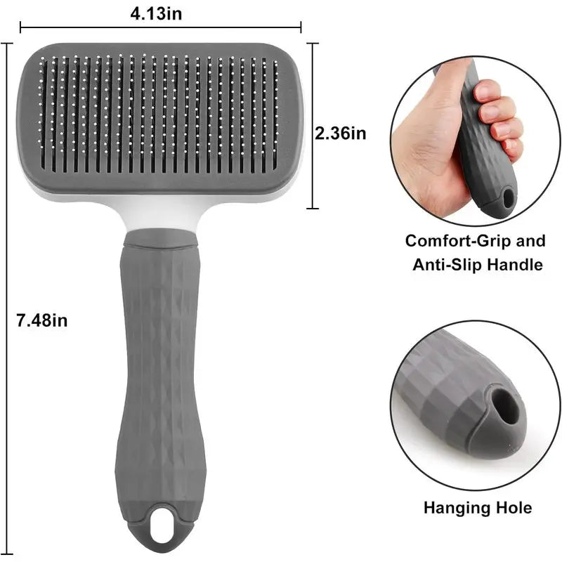 Pet Hair Remover, Dog & Cat Brush, Multi-Surface Cleaning, Easy to Clean, Grey, For Pet Owners HJ