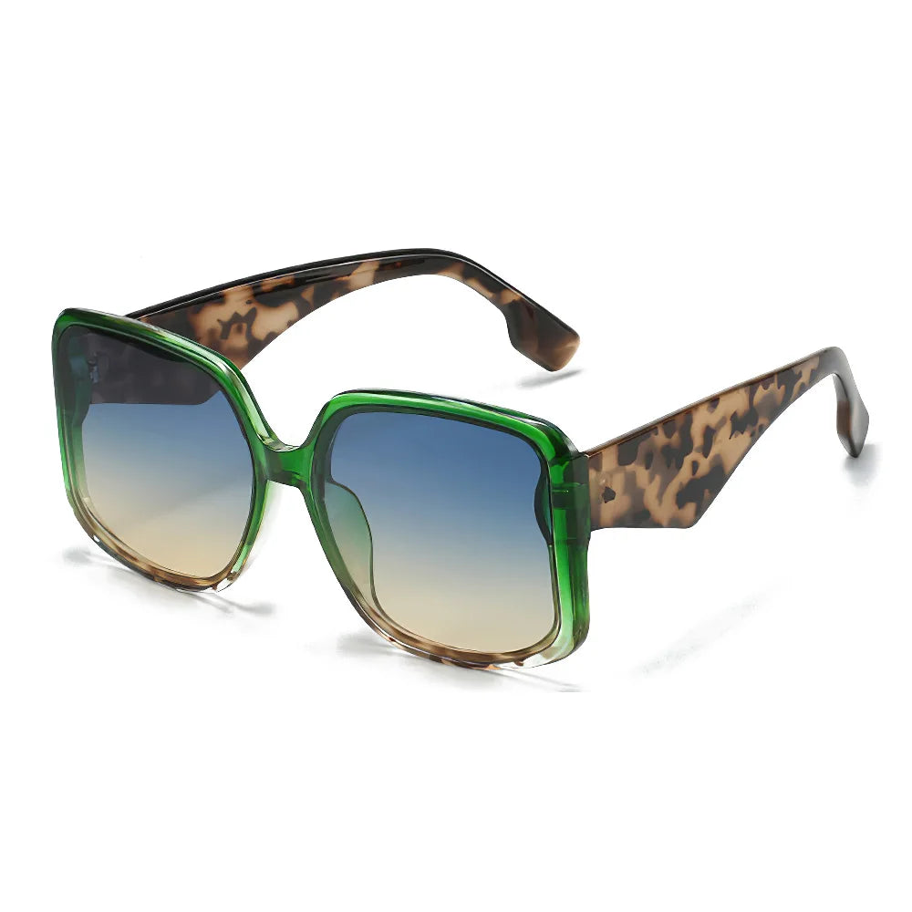 2025 New In Sunglasses for Women Unique Double Frame Design Sunglasses with Oversized Frame and Gradient Lenses UV400