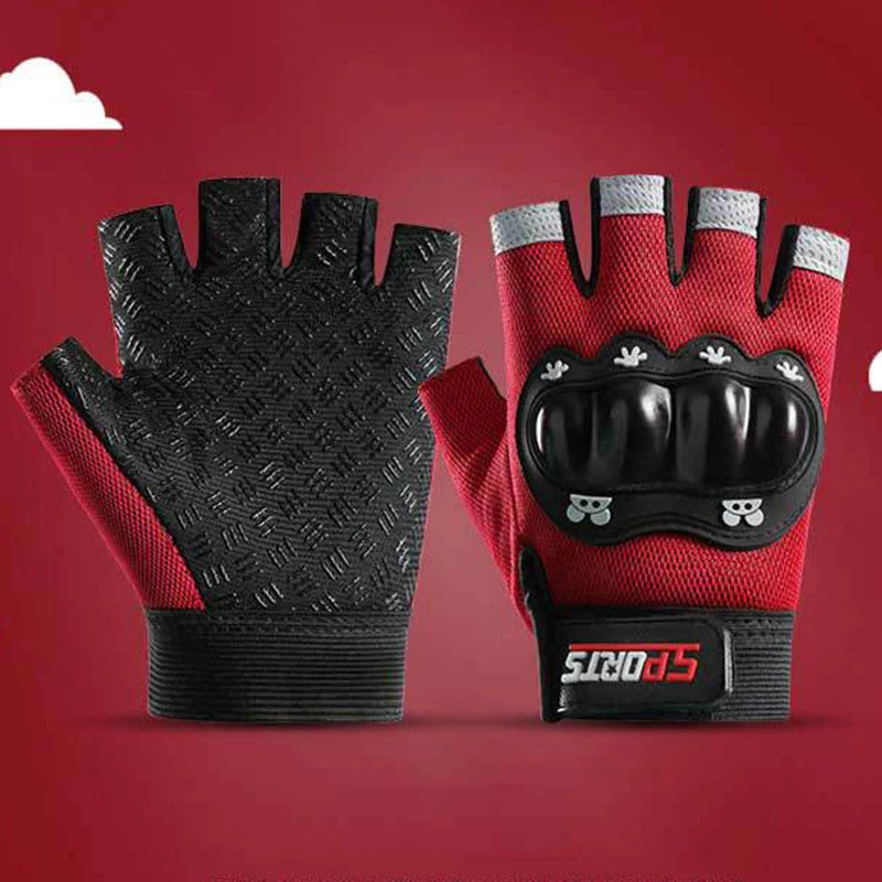 Children's Sports Gloves Cycling Hard-Shell Safety Boy Girl Non-slip Scooter Fall Protection Balance Bike Kids Gloves Ages 5-12