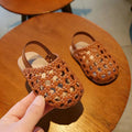 Kids Casual Sandals Weave Trendy Girls Casual Shoes Soild Color Versatile 2026 Brand New Children Fashion Walking Shoes Soft