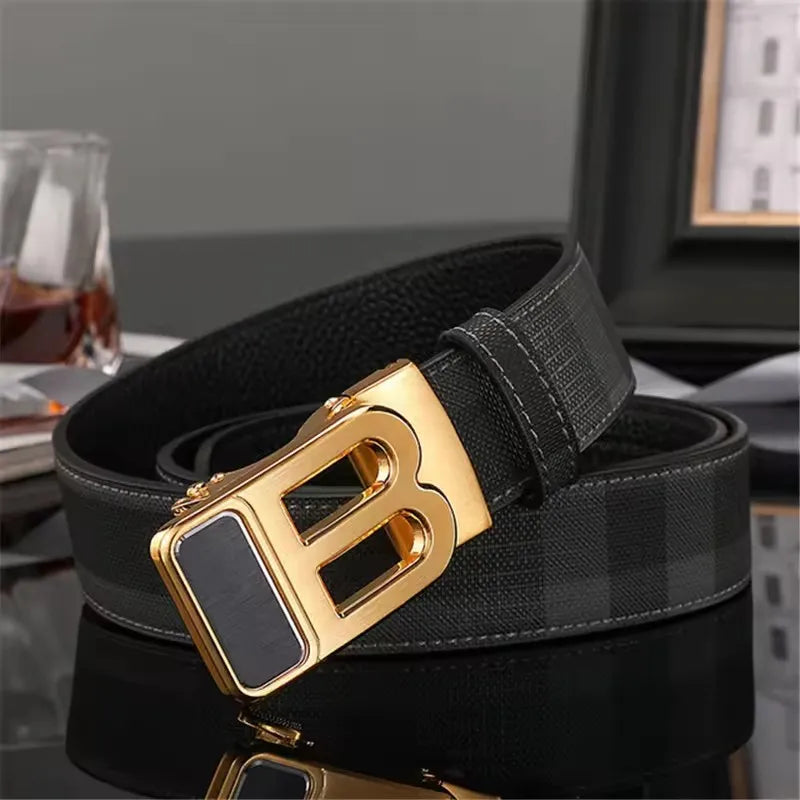 Men's Belt Designer High Quality Genuine Leather Belts Male Metal Automatic Buckle Casual Fashionable Belt For Men Jeans