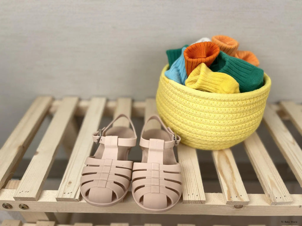 Baby Girls Summer Sandals 2-7y Toddler Soft Non-slip Princess Solid Kids Candy Jelly Children Shoes Casual Roman Sandals