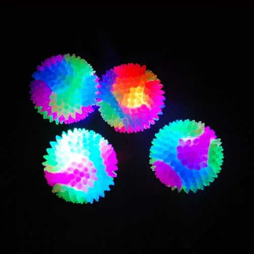 Fun pet toys - Puppy Flash Ball - Dog toys - Spherical shape - TPR multi-color light-up - Elastic ball - Dog training - Throw ba