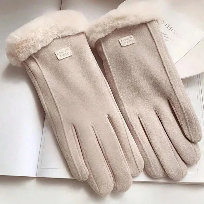Women's Gloves Warm Windproof Winter Gloves For Women Cold Resistant Touch Screen Gloves Finger gloves Christmas Accessories