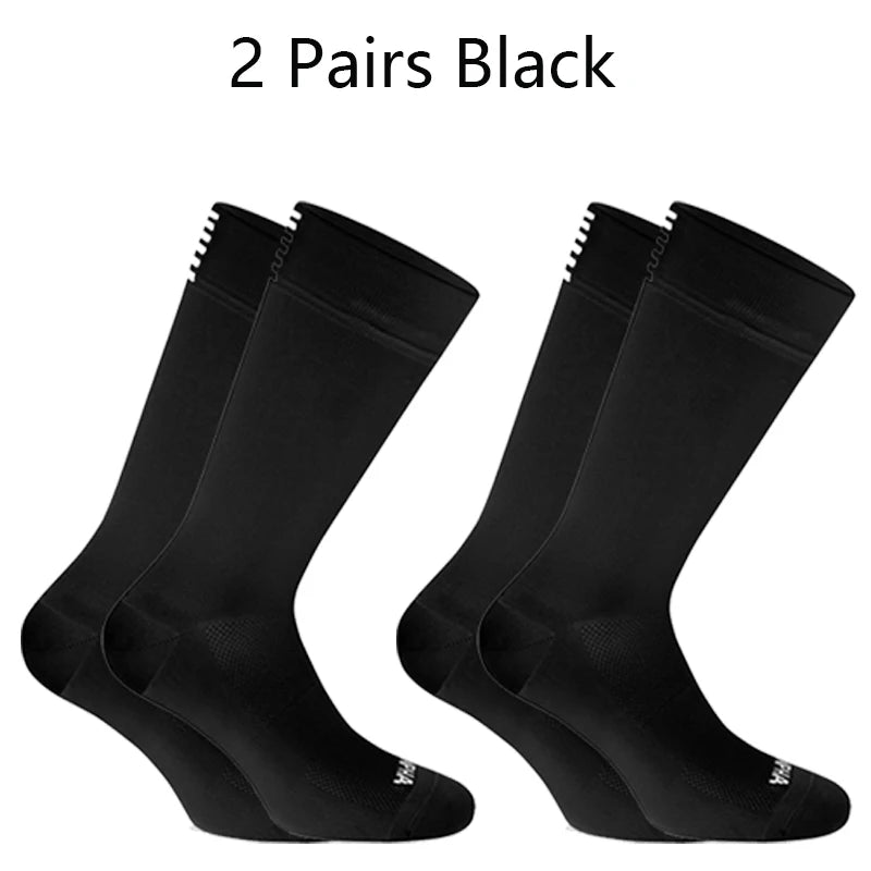 2 Pairs Cycling Socks Men Mesh Breathable High Quality Professional Competition Brand Sport Running Socks Road Bicycle Socks