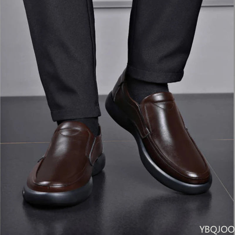 spring autumn New Men's loafers Business Casual non slip leather Shoes Soft soled comfort dad shoe Fashion versatile flats Homme