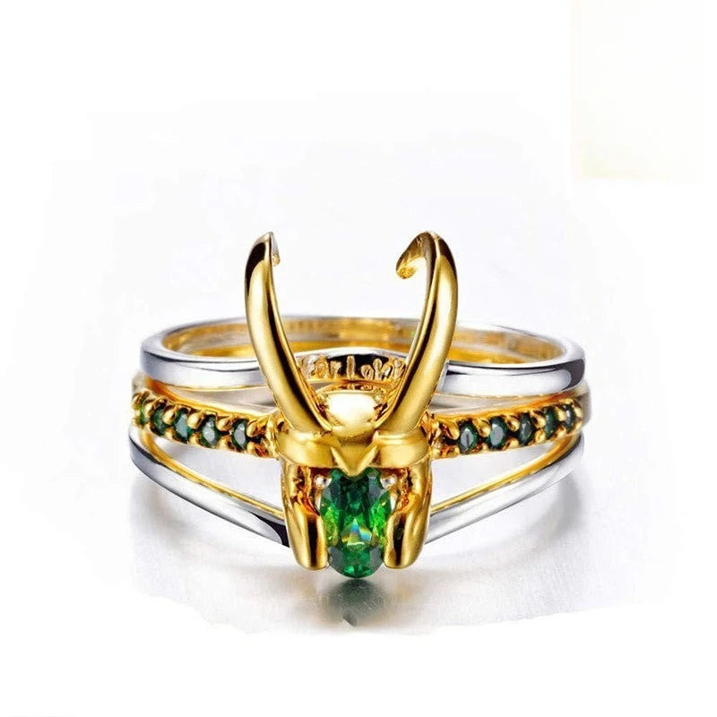 Fashion and personality three in one ring, European and American popular creative new jewelry