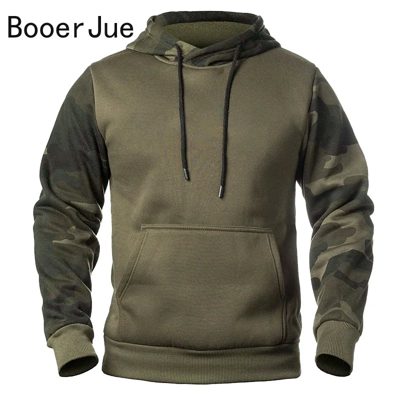Punk Clothes Fashion Army Green Men Military Camouflage Hoodies Hooded Sweatshirts Male Camo Hoody Hip Hop Streetwear Brand Top