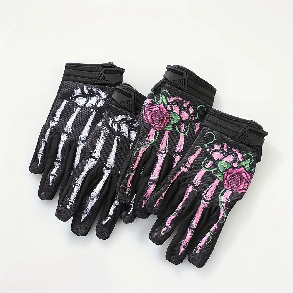 Motorcycle Gloves for Men Women Touchscreen, Lightweight Dirt Bike Glove Non-Slip, Skeleton Motorcycle Riding Glove
