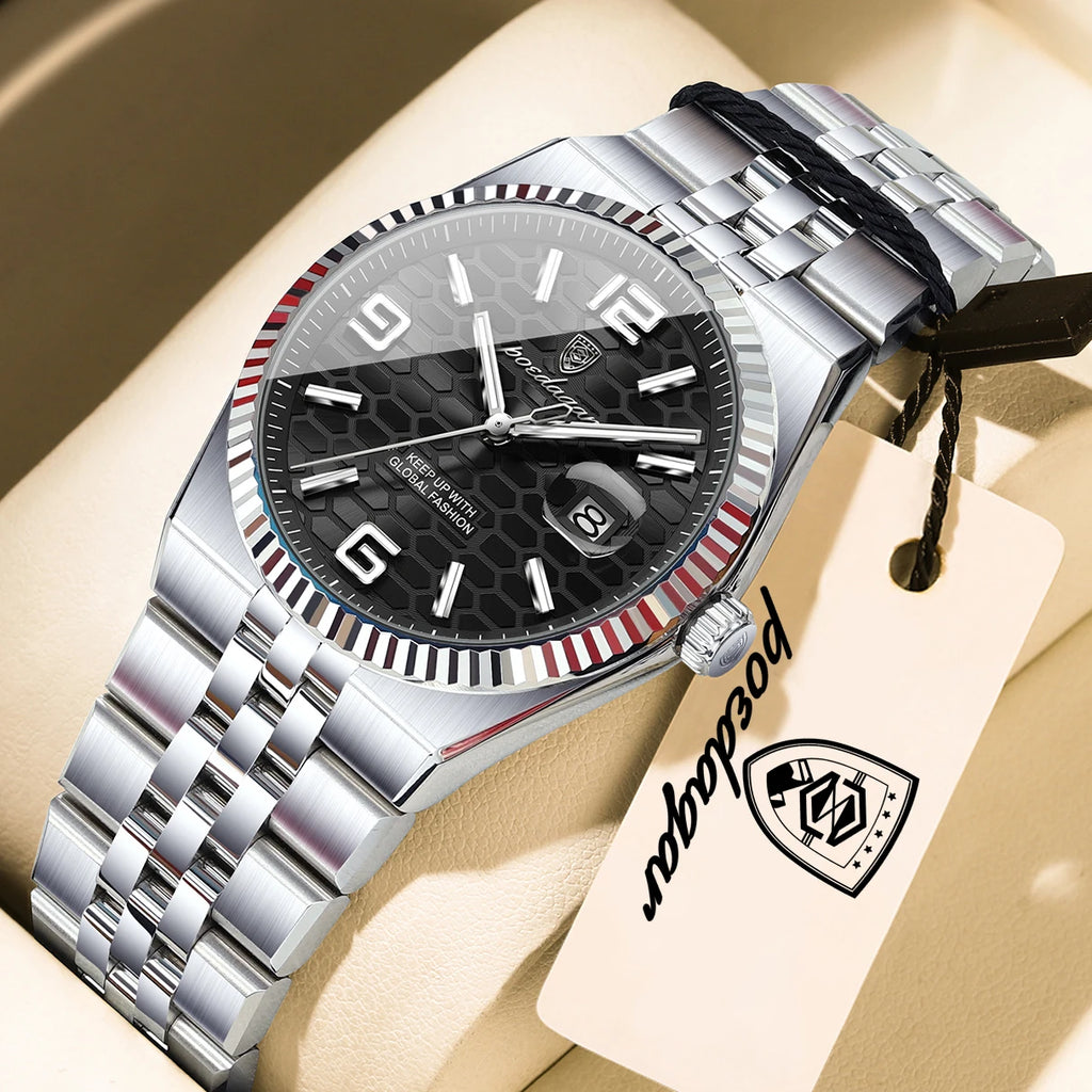 POEDAGAR Casual Women's Watches Luxury Stainless Steel Date Watch For Woman Luminous Waterproof Quartz Fashion Ladies Wristwatch
