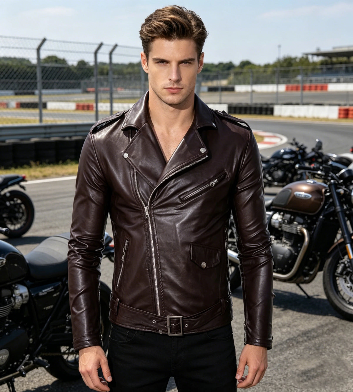 Men's Leather Jacket Motorcycle Biker Jacket for Men Fashion Casual Vintage Coat Plus Size Colorful Jackets Man Jacket Leather