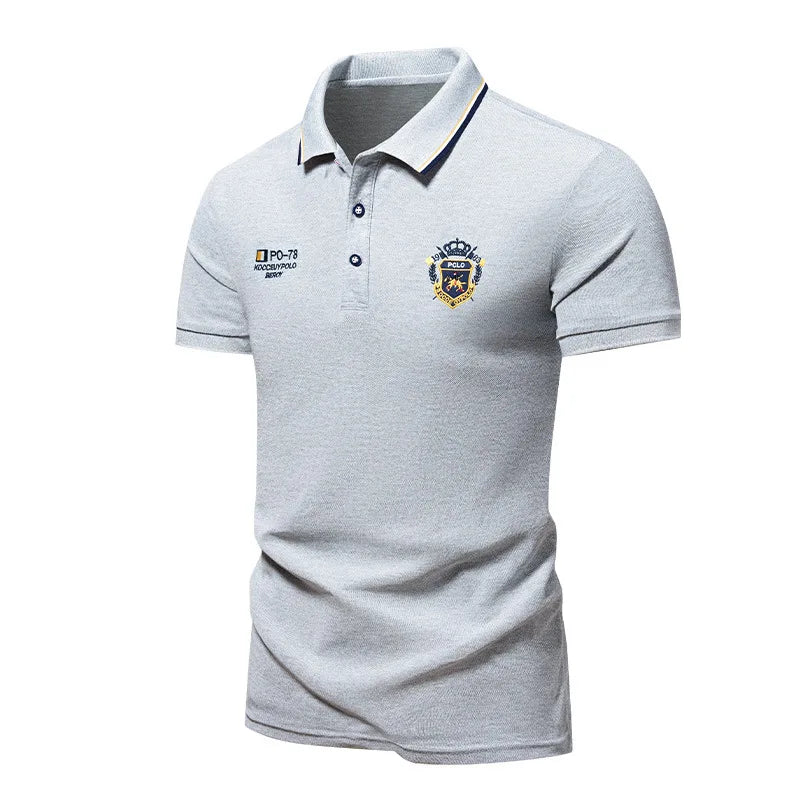 New Mens Embroidered Polo Shirts Summer Short Sleeve Shirt Luxury Top Casual Lapel T-shirt Breathable Lightweight T Shirt Homme