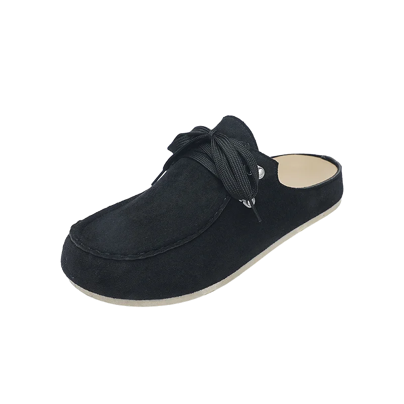 2026 Men Exclusive Loafers British Retro Mule Shoes Flat Sole Comfortable Non Slip Vulcanized Shoes Street Casual Walking Shoes