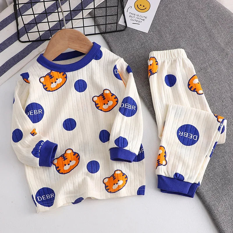Child Pajam Baby Clothes Children Loungewear Long Sleeve Pajamas for Cute Deisgn Lightweight Comfortable Fabric Sleepwear Outfit
