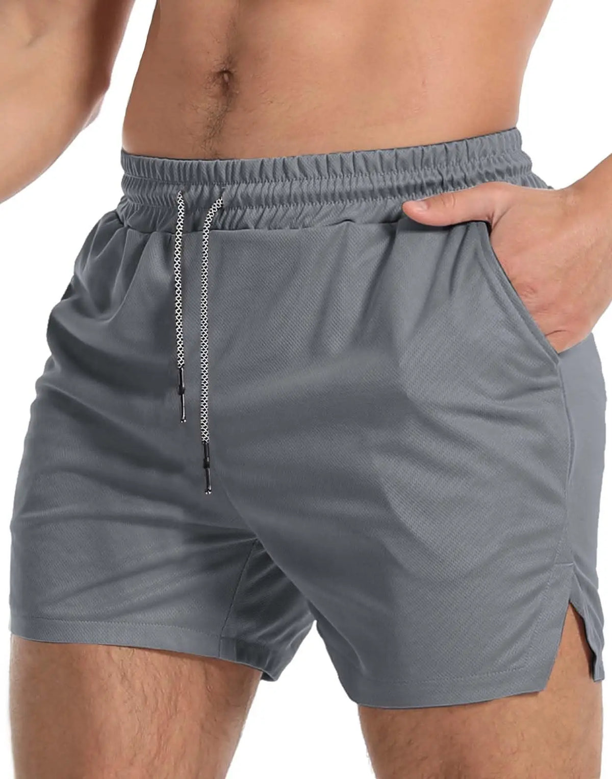 Men's sports shorts, fitness pants, casual running shorts, mesh quick-dry breathable training shorts for marathon
