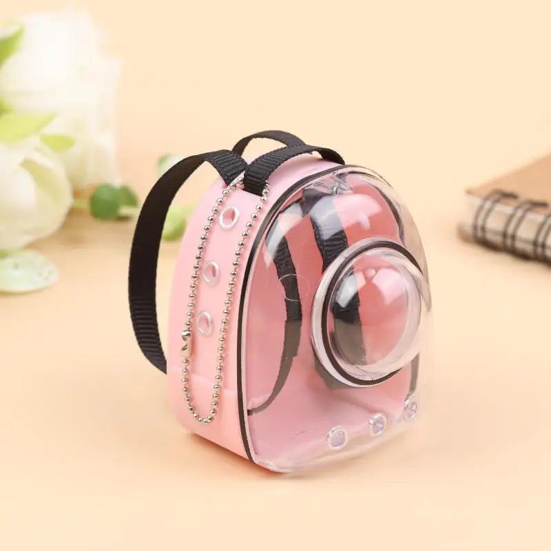 Dollhouse Adornment of Mini Backpack Cat Pet: Micro Landscaping Model, Pretend Play Toys.