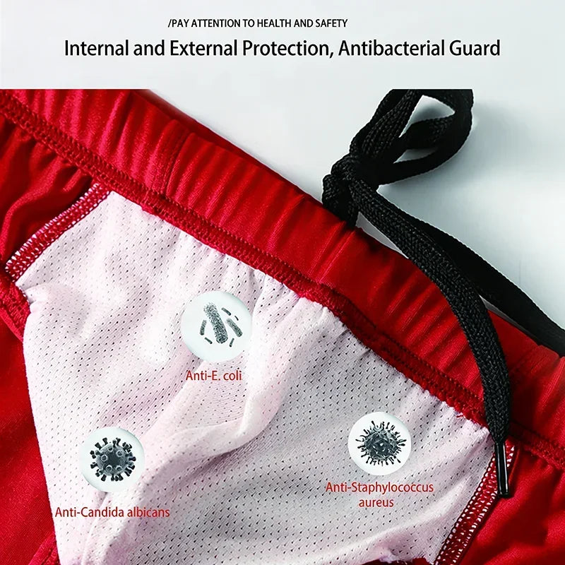 Men's Solid Color Low Waist Swimming Briefs with Tie Rope Quick Dry Double Layer Beach Shorts Anti-Embarrassment Swimwear
