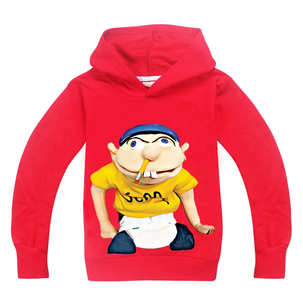 2-16Y Newest Funny JEFFY Youth Kids Cartoon Hoodies Fall/winter Boys Hoody Fashion Outwear Girls Sweatshirt Children Casual Coat