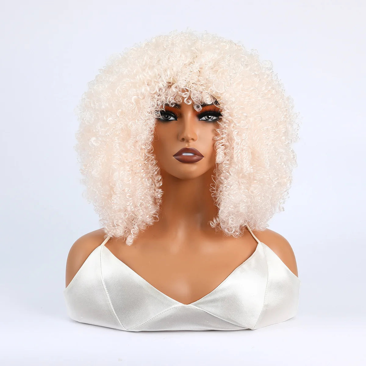 Women's Wigs African Fashion Bold Curls Synthetic Fiber Wigs