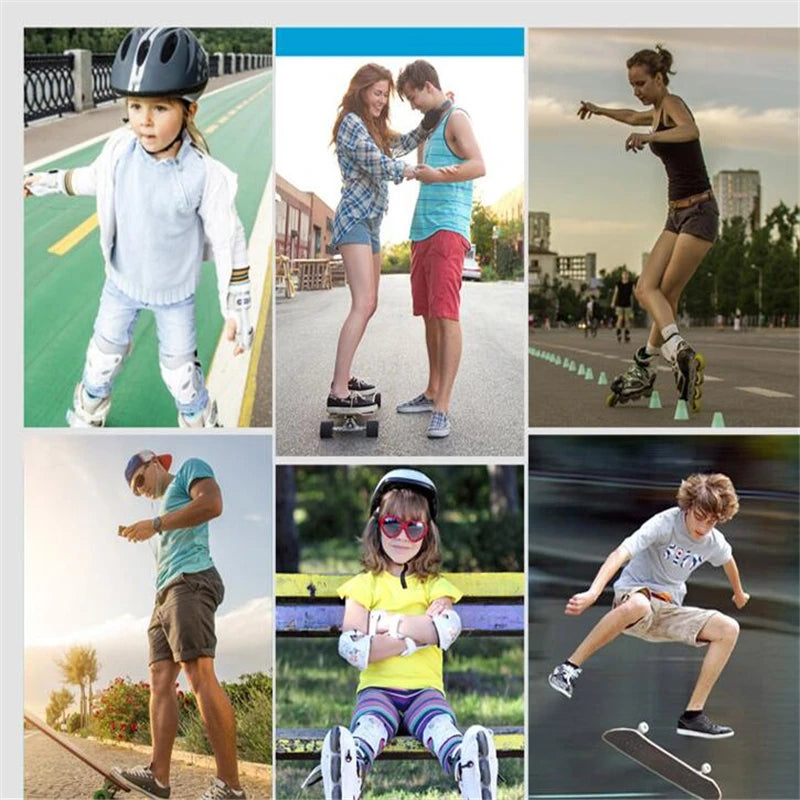 1Set Kids & Adults Sports Protective Gear Set 2 Hand Guards 2 Elbow Pads 2 Knee Pads For Ice Skating Roller Skate