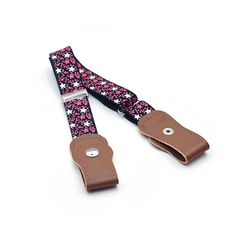 Girls and Boys Elastic Jeans Belt Without Buckle Kids Easybelt Adjustable Stretch Strap Fashion Student Waistband Belts