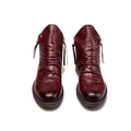 Men's PU Leather Chelsea Boots Fashion High Top Tassel Zipper Shoes Summer Mens Ankle Boots Comfortable Cowboy Boots Zapatos