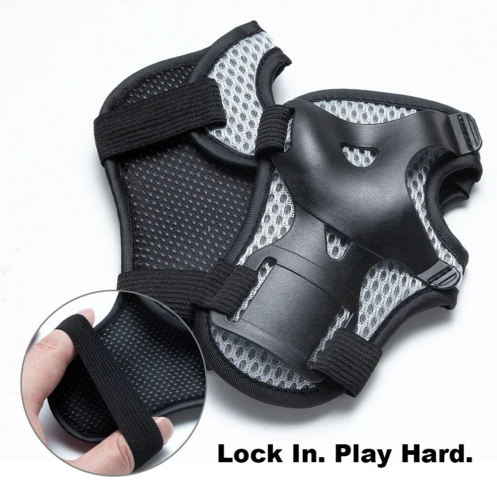 7PCS Kids Protective Set Including Helmet & Protective Pads, Knee Elbow Wrist Guards for Roller Skates, Skateboard, Scooter