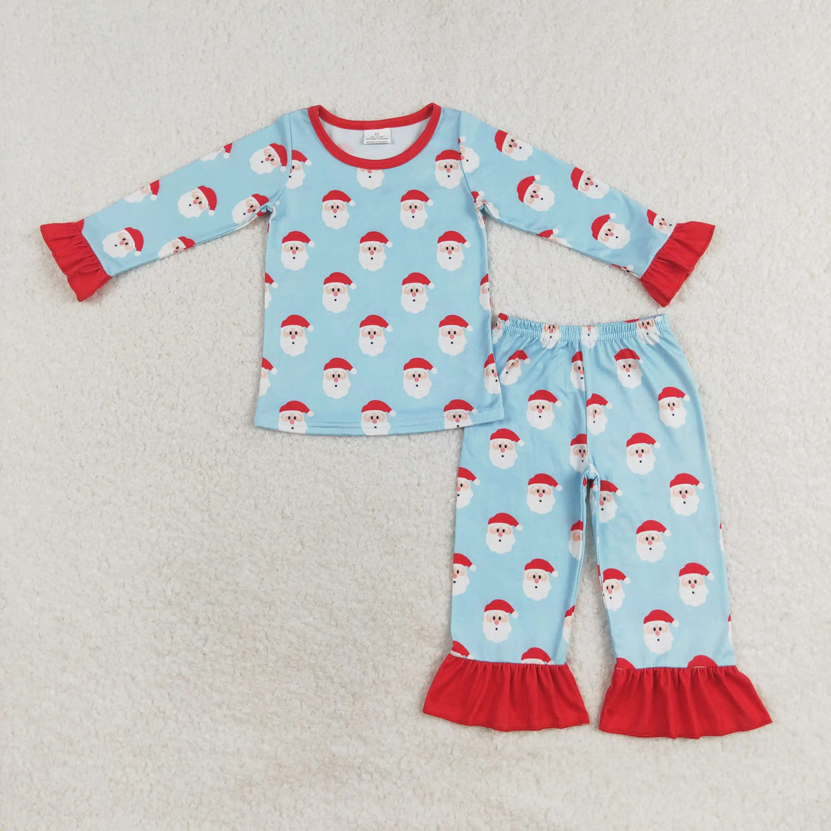 Wholesale Children Christmas Pajamas Long Sleeves Baby Girl Boy Santa Shirt Set Kids Pants Toddler Outfit Nightwear Sleepwear