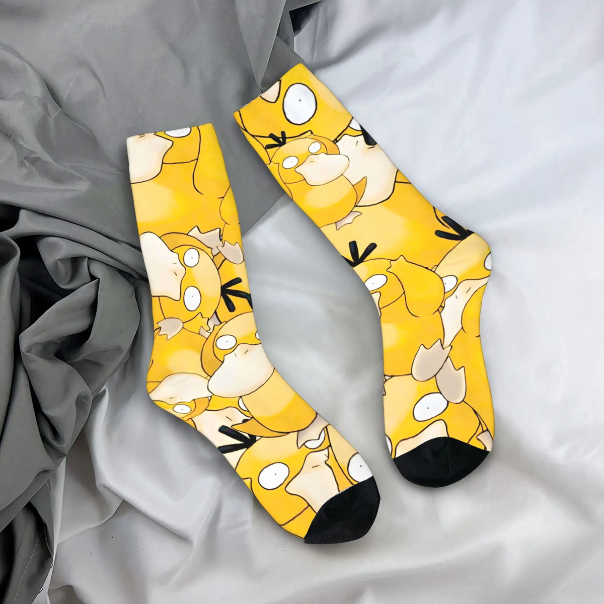 Happy Funny Male Men Socks Hip Hop Pokemons Cartoon Gengar Sock Polyester  Graphic Women's Socks Spring Summer Autumn Winter