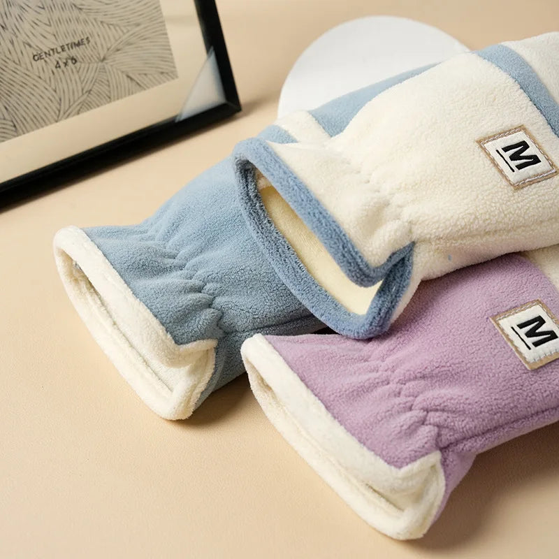 Winter Cycling Gloves for Women, Windproof Gloves for Sports and Running, Fleece-Lined and Thickened Thermal Gloves, Touchscreen Gloves