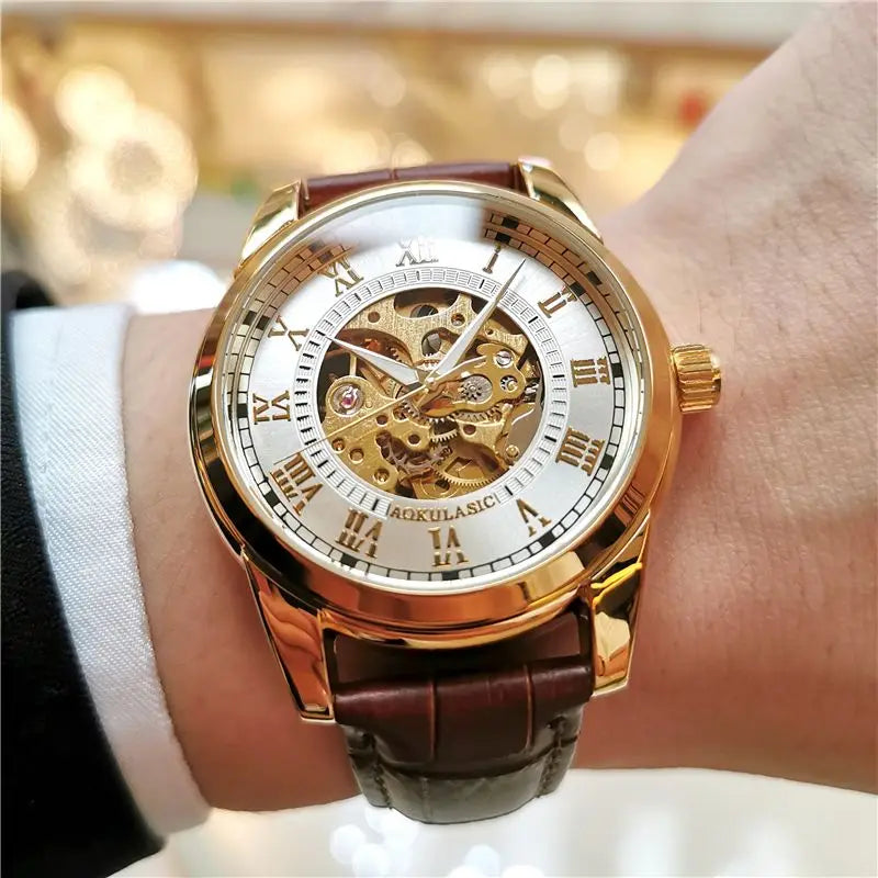 [Automatic Mechanical Men's Watch] Fashionable, High-Looking, and Affordable Luxury Men's Automatic Mechanical Watch, Suitable for Business and Casual Wear, Stylish and Handsome Men's Watch Hot-Selling Watches Are the Preferr