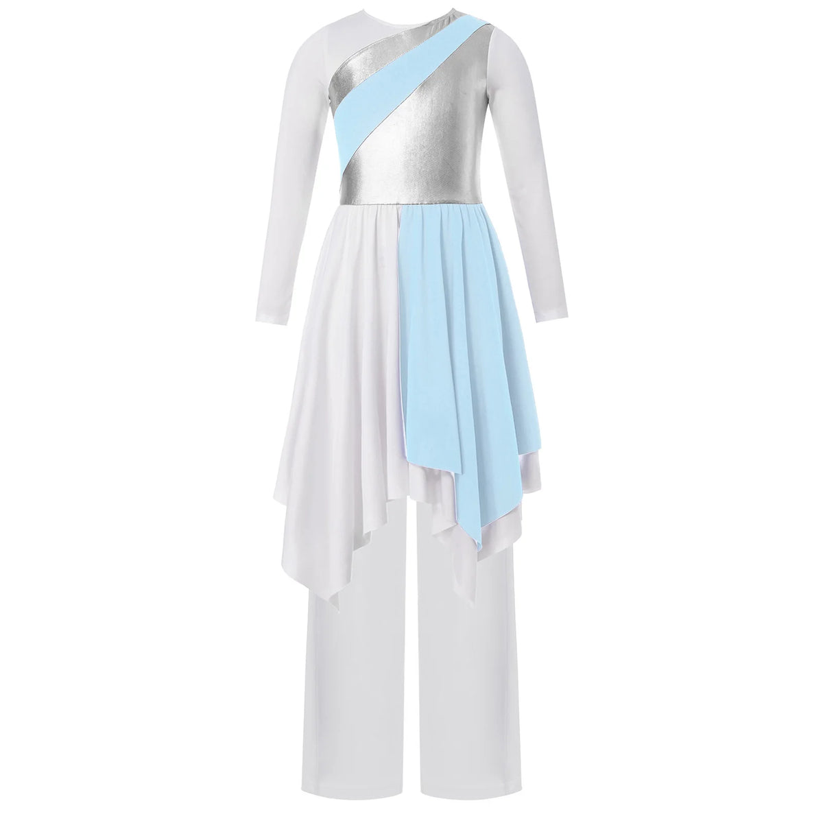 Kids Girls Liturgical Praise Dress Lyrical Dance Performance Costumes Children Church Choir Worship Ballroom Dancing Dancewear