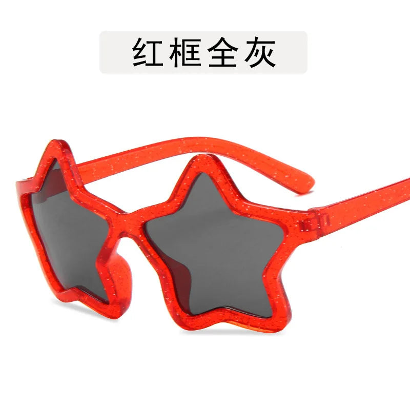 Cute Five Star Sunglasses Baby Cartoon Star Outdoor Sun Protection Children Lovely Sun Glasses Girl Boy Kids Gifts UV400 De Sol