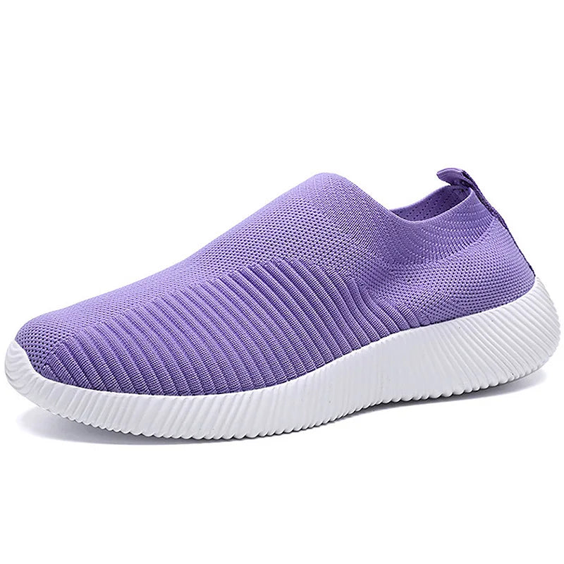 Women's Sports Shoes White Sneaker Shoes For Woman Slip on Breather Sneakers Women Casual Shoes Flats Casual Sneaker Lightweight