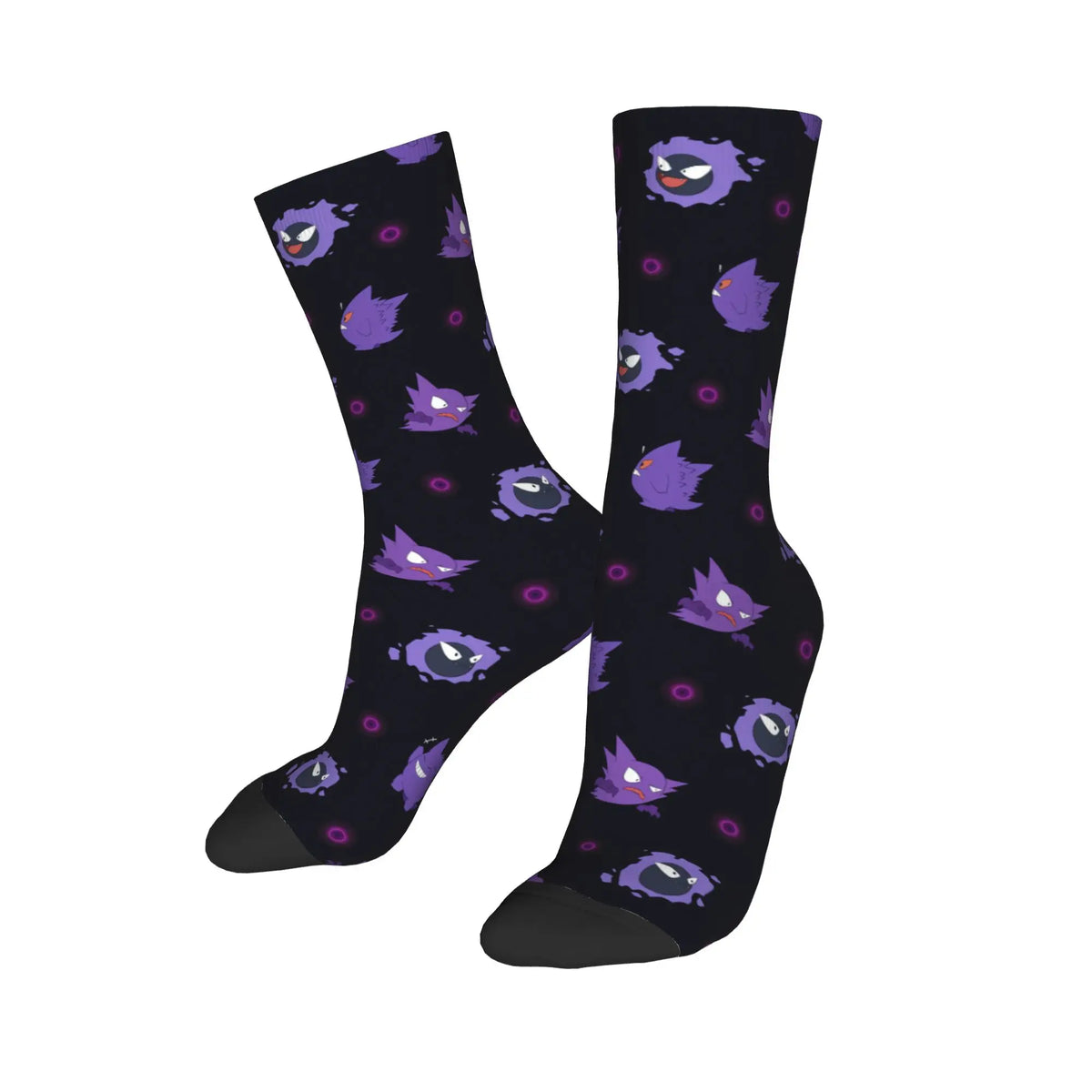 Happy Funny Male Men Socks Hip Hop Pokemons Cartoon Gengar Sock Polyester  Graphic Women's Socks Spring Summer Autumn Winter
