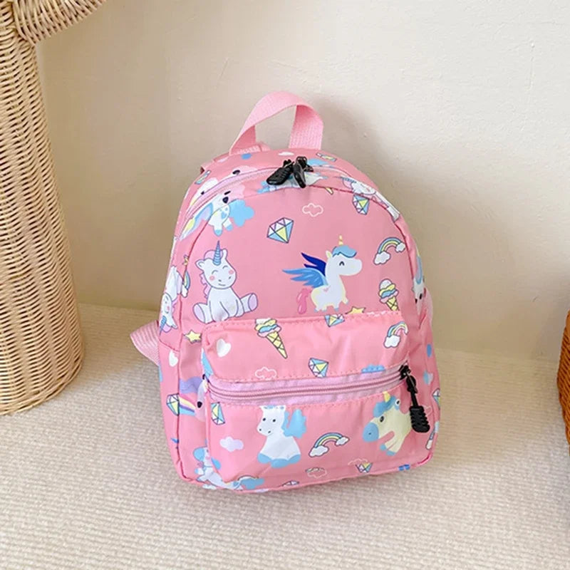 Children Backpack Cartoon Dinosaur Unicorn Pattern Baby Cute Kindergarten Schoolbag Waterproof Kids Bags Boys Girls Backpacks