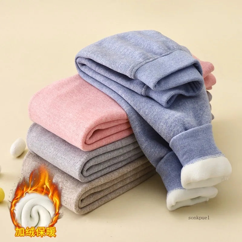 Children's Pant for Boys Girls Baby Trousers Autumn and Winter Thermal Pants for Kids Thickened Leggings