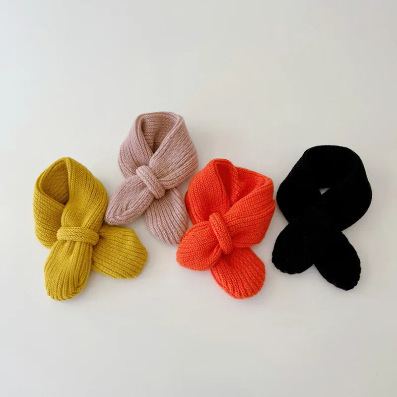 Children's Scarf 1-5 Y Winter Korean Version Warm Knitting Boys and Girls Scarfs Baby Kids Scarves Wholesale