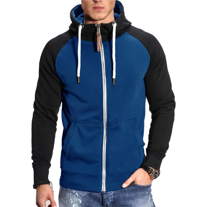 Autumn Winter New Hoodies For Man Clothes Fashion Casual Velvet Warm Zipper Hooded Pullover Outdoor Running  Hoodies Sweatshirt