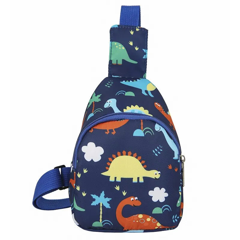 Children's Cute Dinosaur Shoulder Bags Baby Girls New Casual Boys Kids Chest Bag Coin Purse Nylon Handbags Small Messenger Bag