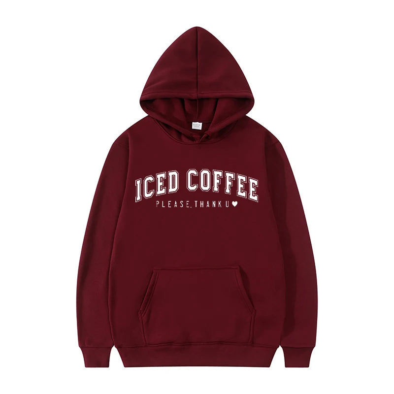 Men Letter Graphic Printed Hoodies Women Fashion Drawstring Long Sleeve Pocket Sweatshirts Casual Harajuku Hooded Pullover Coat