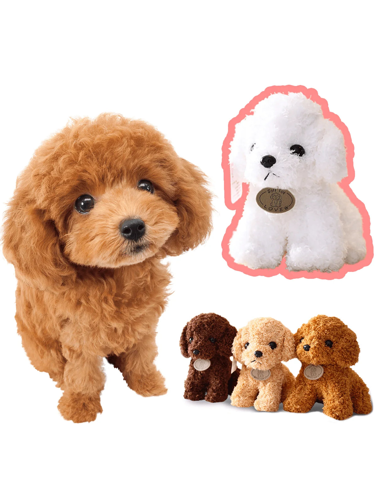 Teddy Dog Plush Toy for Pet Interactive Chew-resistant Puppy Teething Boredom Relief Soft Stuffed Animal Toy for Dog Theme Party
