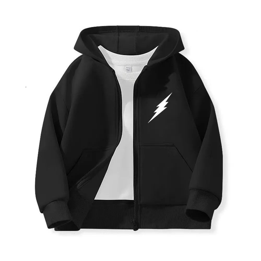 Children Spring Autumn Zipper Hoodies Coat Boys Age 5-12 Leisure Tops Kids Boy Fashion New York City Cardigan Jacket