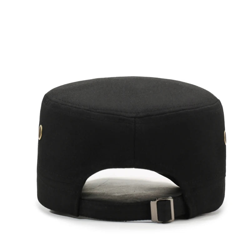 Men's Solid Color Flat Top Hat for Outdoor Leisure & Travel – Minimalist, Elegant, Sun-Shading & UV-Protective