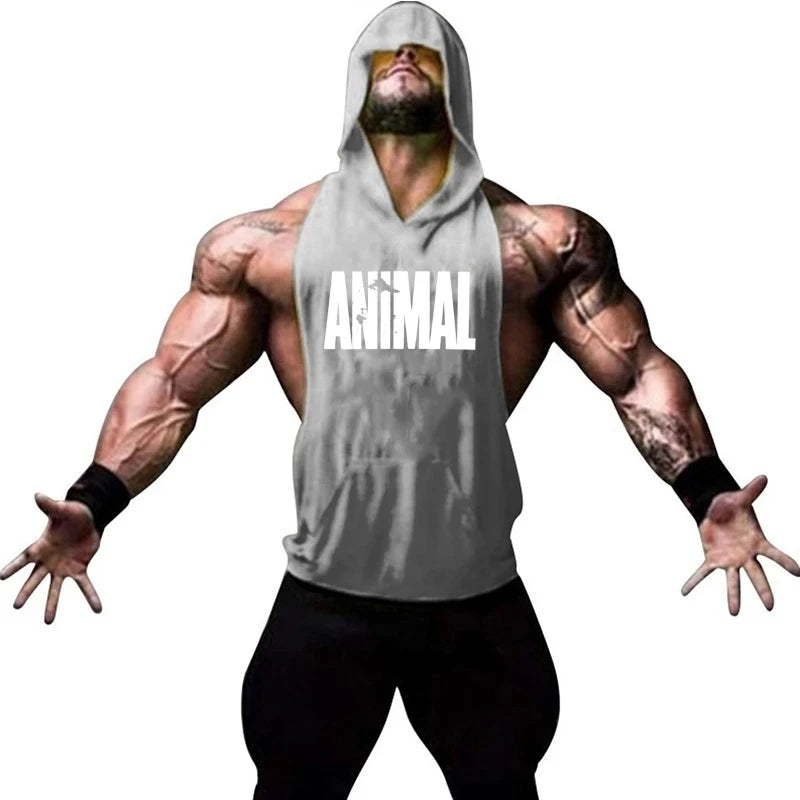 Men's Vest Sleeveless Sweatshirt Gym Top Men Man Sleeveless Shirt Bodybuilding Fitness Clothing T-shirt Singlets Singlet Clothes