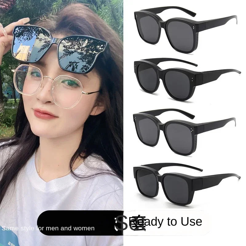 Sunglasses Fit Over Glasses, Polarized 100 percent UV Protection Wrap-around Sunglasses for Women Driving