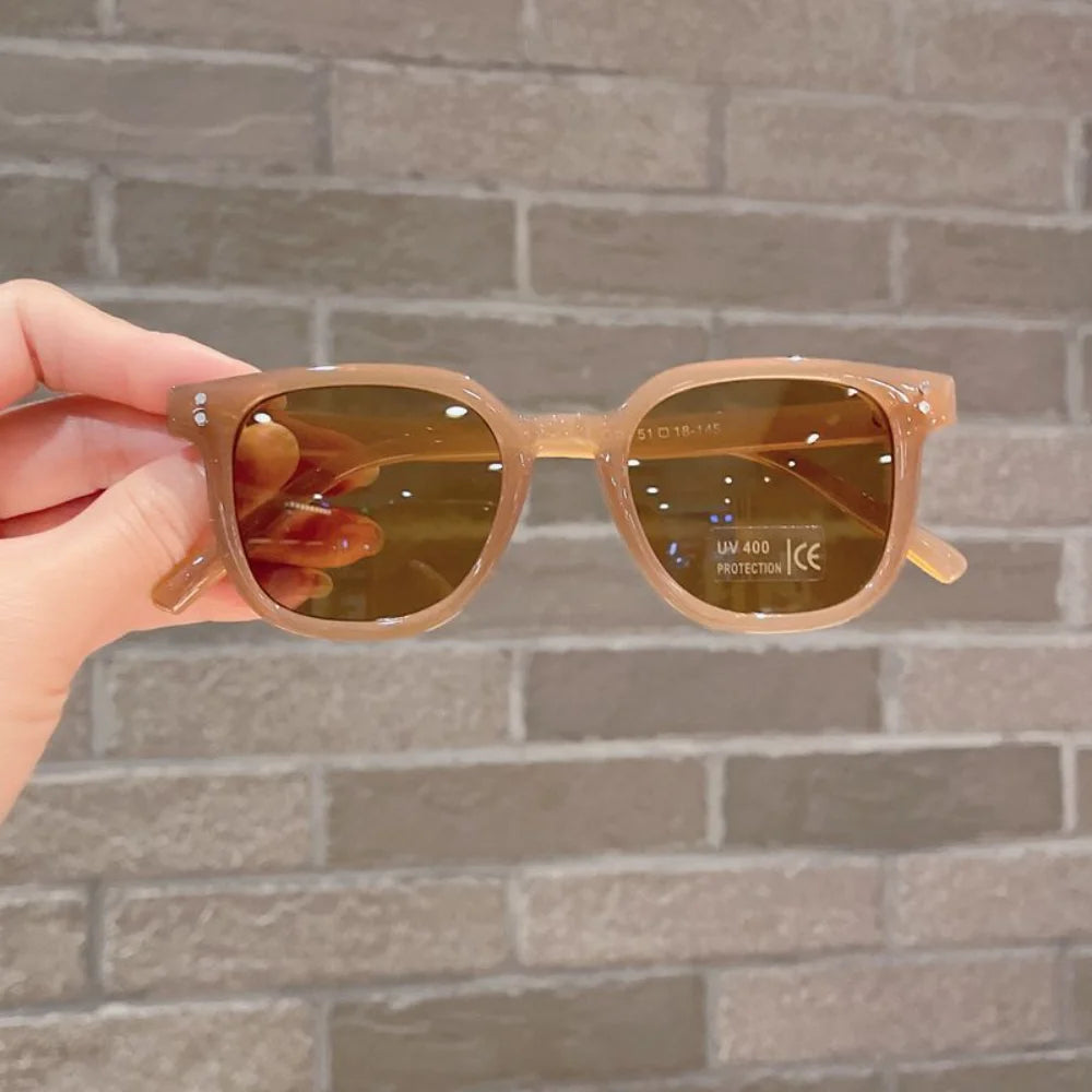 Children'S Colored Sunglasses  Foldable Round Frame Sun Glasses Boys Girls Uv400 Ultraviolet Eyepiece For Ages 2-8 Years Kids
